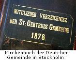Kirchenbuch der Deutchen Gemeinde in Stockholm